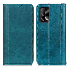 Funda de Cuero Cartera con Soporte Carcasa D03Y para Oppo F19s Verde