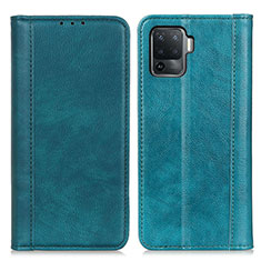 Funda de Cuero Cartera con Soporte Carcasa D03Y para Oppo Reno5 F Verde