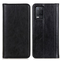 Funda de Cuero Cartera con Soporte Carcasa D03Y para Realme 8 5G Negro