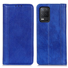 Funda de Cuero Cartera con Soporte Carcasa D03Y para Realme 9 5G India Azul