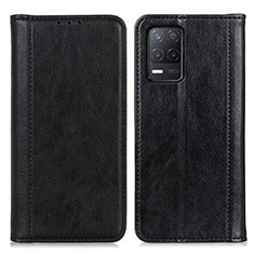 Funda de Cuero Cartera con Soporte Carcasa D03Y para Realme 9 5G India Negro