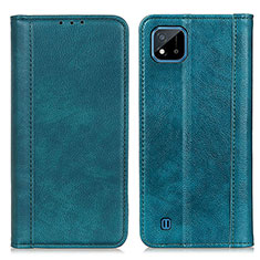 Funda de Cuero Cartera con Soporte Carcasa D03Y para Realme C11 (2021) Verde