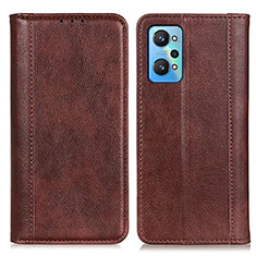 Funda de Cuero Cartera con Soporte Carcasa D03Y para Realme GT Neo2 5G Marron