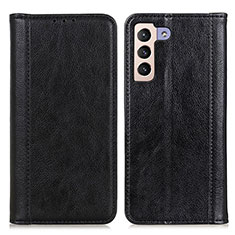 Funda de Cuero Cartera con Soporte Carcasa D03Y para Samsung Galaxy S21 Plus 5G Negro