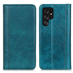 Funda de Cuero Cartera con Soporte Carcasa D03Y para Samsung Galaxy S21 Ultra 5G Verde