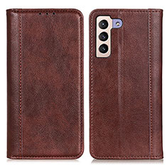 Funda de Cuero Cartera con Soporte Carcasa D03Y para Samsung Galaxy S22 Plus 5G Marron