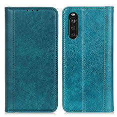 Funda de Cuero Cartera con Soporte Carcasa D03Y para Sony Xperia 10 III SOG04 Verde