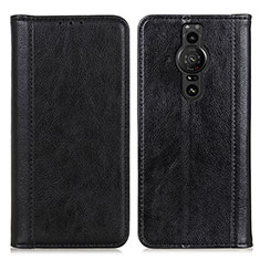 Funda de Cuero Cartera con Soporte Carcasa D03Y para Sony Xperia PRO-I Negro