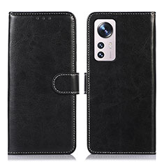 Funda de Cuero Cartera con Soporte Carcasa D03Y para Xiaomi Mi 12 5G Negro