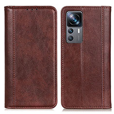 Funda de Cuero Cartera con Soporte Carcasa D03Y para Xiaomi Mi 12T 5G Marron