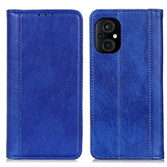 Funda de Cuero Cartera con Soporte Carcasa D03Y para Xiaomi Poco M5 4G Azul