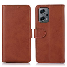 Funda de Cuero Cartera con Soporte Carcasa D03Y para Xiaomi Poco X4 GT 5G Marron