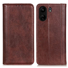 Funda de Cuero Cartera con Soporte Carcasa D03Y para Xiaomi Redmi 13C Marron