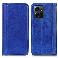 Funda de Cuero Cartera con Soporte Carcasa D03Y para Xiaomi Redmi Note 12 4G Azul