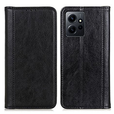 Funda de Cuero Cartera con Soporte Carcasa D03Y para Xiaomi Redmi Note 12 4G Negro