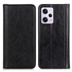 Funda de Cuero Cartera con Soporte Carcasa D03Y para Xiaomi Redmi Note 12 Pro 5G Negro