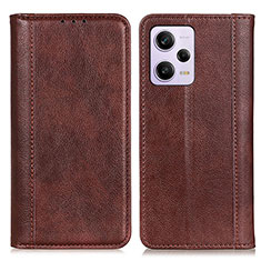 Funda de Cuero Cartera con Soporte Carcasa D03Y para Xiaomi Redmi Note 12 Pro+ Plus 5G Marron