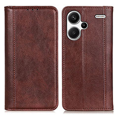 Funda de Cuero Cartera con Soporte Carcasa D03Y para Xiaomi Redmi Note 13 Pro+ Plus 5G Marron