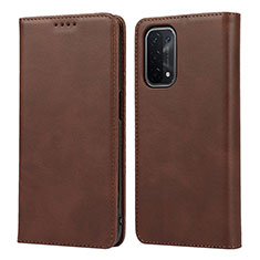 Funda de Cuero Cartera con Soporte Carcasa D04T para Oppo A54 5G Marron