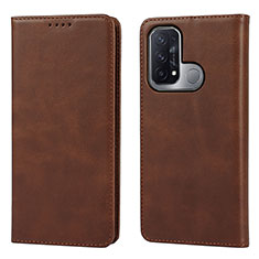 Funda de Cuero Cartera con Soporte Carcasa D04T para Oppo Reno5 A Marron