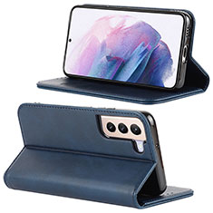 Funda de Cuero Cartera con Soporte Carcasa D04T para Samsung Galaxy S21 5G Azul