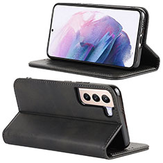 Funda de Cuero Cartera con Soporte Carcasa D04T para Samsung Galaxy S22 Plus 5G Negro