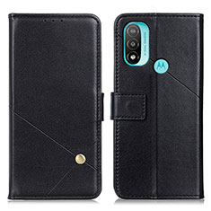 Funda de Cuero Cartera con Soporte Carcasa D04Y para Motorola Moto E20 Negro