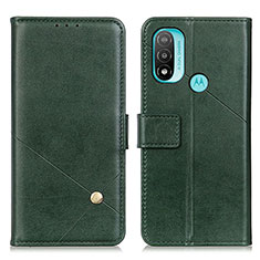 Funda de Cuero Cartera con Soporte Carcasa D04Y para Motorola Moto E20 Verde