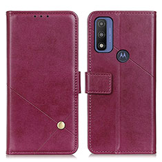 Funda de Cuero Cartera con Soporte Carcasa D04Y para Motorola Moto G Pure Morado