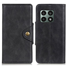 Funda de Cuero Cartera con Soporte Carcasa D04Y para OnePlus 10 Pro 5G Negro