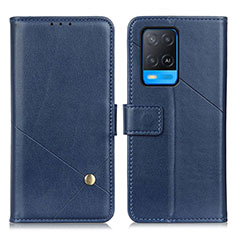 Funda de Cuero Cartera con Soporte Carcasa D04Y para Oppo A54 4G Azul