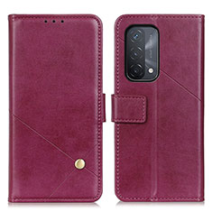 Funda de Cuero Cartera con Soporte Carcasa D04Y para Oppo A54 5G Morado