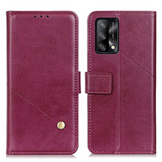 Funda de Cuero Cartera con Soporte Carcasa D04Y para Oppo A74 4G Morado