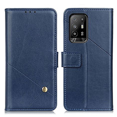 Funda de Cuero Cartera con Soporte Carcasa D04Y para Oppo A95 5G Azul