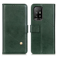 Funda de Cuero Cartera con Soporte Carcasa D04Y para Oppo A95 5G Verde