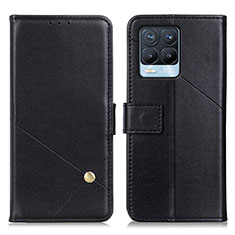 Funda de Cuero Cartera con Soporte Carcasa D04Y para Realme 8 Pro Negro