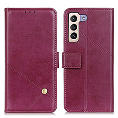 Funda de Cuero Cartera con Soporte Carcasa D04Y para Samsung Galaxy S21 5G Morado