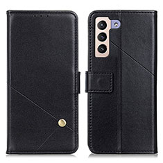 Funda de Cuero Cartera con Soporte Carcasa D04Y para Samsung Galaxy S21 Plus 5G Negro