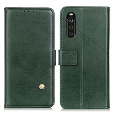 Funda de Cuero Cartera con Soporte Carcasa D04Y para Sony Xperia 10 III Lite Verde