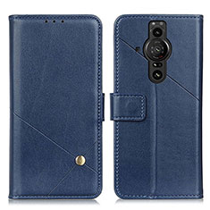 Funda de Cuero Cartera con Soporte Carcasa D04Y para Sony Xperia PRO-I Azul