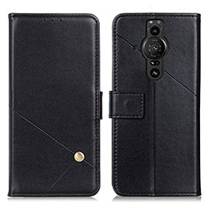 Funda de Cuero Cartera con Soporte Carcasa D04Y para Sony Xperia PRO-I Negro