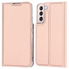 Funda de Cuero Cartera con Soporte Carcasa D05T para Samsung Galaxy S21 Plus 5G Oro Rosa