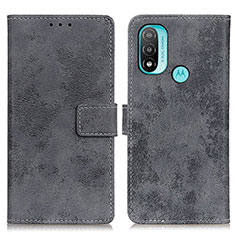 Funda de Cuero Cartera con Soporte Carcasa D05Y para Motorola Moto E20 Gris