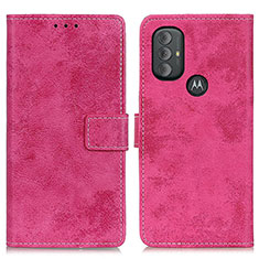 Funda de Cuero Cartera con Soporte Carcasa D05Y para Motorola Moto G Play (2023) Rosa Roja