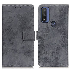 Funda de Cuero Cartera con Soporte Carcasa D05Y para Motorola Moto G Pure Gris