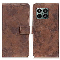 Funda de Cuero Cartera con Soporte Carcasa D05Y para OnePlus 10 Pro 5G Marron