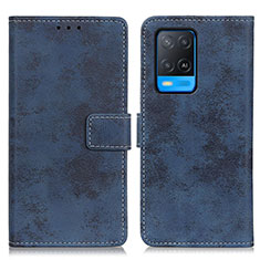 Funda de Cuero Cartera con Soporte Carcasa D05Y para Oppo A54 4G Azul