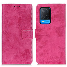 Funda de Cuero Cartera con Soporte Carcasa D05Y para Oppo A54 4G Rosa Roja