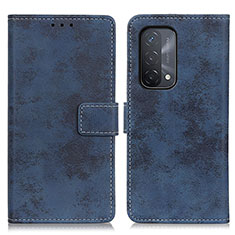 Funda de Cuero Cartera con Soporte Carcasa D05Y para Oppo A54 5G Azul