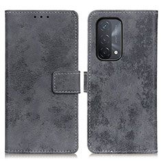 Funda de Cuero Cartera con Soporte Carcasa D05Y para Oppo A54 5G Gris